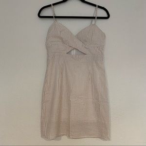 Forever 21 contemporary peekaboo striped mini dress
